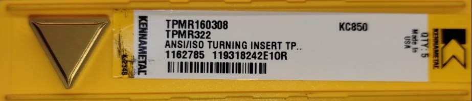 Βίντι KENNAMETAL TPMR160308 KC850 USA